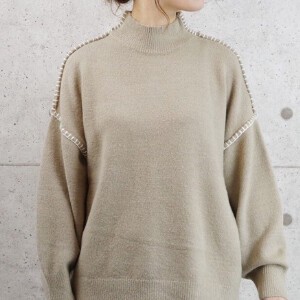 Sweater/Knitwear Pullover Stitch High-Neck Autumn/Winter