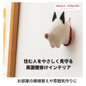 【再入荷：予約販売】英国壁掛インテリア　ミニヘッド　スコッティドッグ