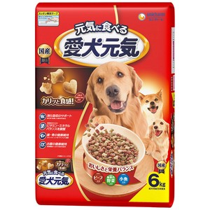 [ユニ・チャーム] 愛犬元気 成犬用 ビーフ・緑黄色野菜・小魚入り 6kg