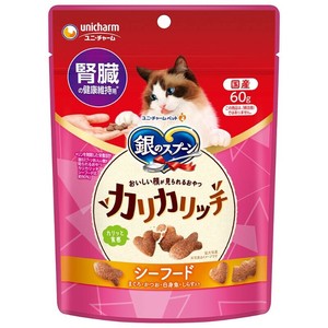 銀のスプーン おいしい顔が見られるおやつ カリカリッチ 腎臓の健康維持用　シーフード 60g