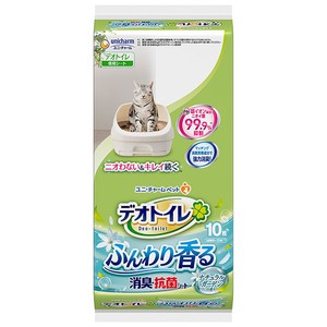 [ユニ・チャーム] デオトイレ ふんわり香る消臭・抗菌シートナチュラルガーデンの香り 10枚