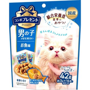 [日本ペットフード] コンボ プレゼント キャット おやつ 男の子 お魚味 42g(3g×14袋)