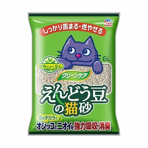 [アース・ペット] クリーンケア えんどう豆の猫砂 6L 犬猫 衛生用品 猫砂