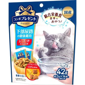 [日本ペットフード] コンボ プレゼント キャット おやつ 猫下部尿路の健康維持 シーフードミックス味 42g