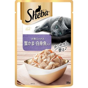 ［マース］シーバ リッチ お魚ミックス 蟹かま・白身魚入り 35g
