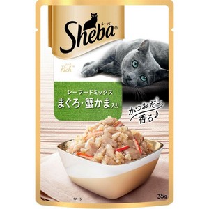 ［マース］シーバ リッチ シーフードミックス まぐろ・蟹かま入り 35g