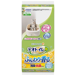 [ユニ・チャーム] デオトイレ ふんわり香る消臭・抗菌シート ナチュラルソープの香り 10枚