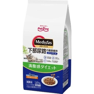 [ペットライン] メディファス 満腹感ダイエット 1歳から チキン＆フィッシュ味 1.41kg (235g×6)