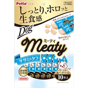 [ペティオ] Meaty ササミ＆タラ 10本入 レトルトタイプ