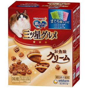 [ユニ・チャーム] 銀のスプーン 三ツ星グルメ お魚味クリームまぐろ味レシピ3種のアソート 180g