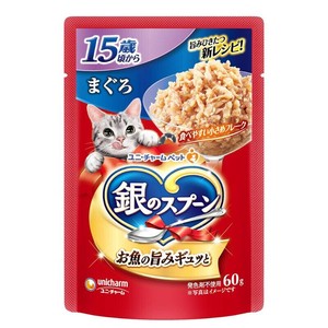 [ユニ・チャーム] 銀のスプーンパウチ 15歳頃からまぐろ 60g