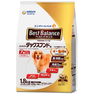 [ユニ・チャーム] ベストバランス カリカリ仕立て ミニチュア・ダックスフンド用 7歳以上用 1.8kg
