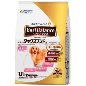 [ユニ・チャーム] ベストバランス カリカリ仕立て ミニチュア・ダックスフンド用 13歳以上用 1.8kg