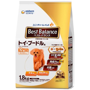 [ユニ・チャーム] ベストバランス カリカリ仕立て トイ・プードル用 10歳以上用 1.8kg