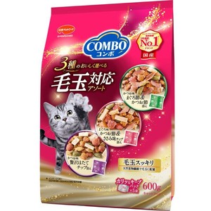 [日本ペットフード] コンボ キャット 毛玉対応アソート600g