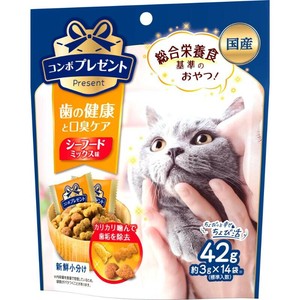 [日本ペットフード] コンボ プレゼント キャット おやつ 歯の健康と口臭ケア 42g