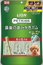 [ライオン] PETKISS 食後の歯みがきガム 超小型犬用 90g（約30本）