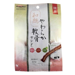 [ドギーマンハヤシ] 和鶏やわらか軟骨サンド 砂ぎも＆もも肉+野菜 60g