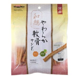 [ドギーマンハヤシ] 和鶏やわらか軟骨サンド ササミ＆野菜 120g
