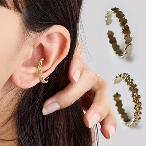 Clip-On Earrings Gold Post Earrings Ear Cuff Jewelry Made in Japan