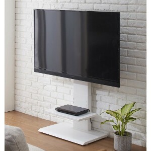 壁掛け風アングルテレビ台　ロー  　ホワイト