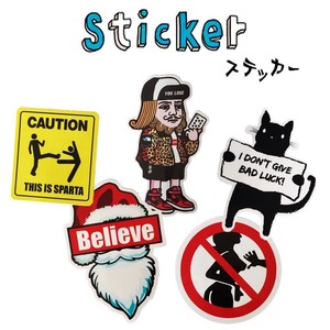 Stickers Sticker Black Cat Santa Claus