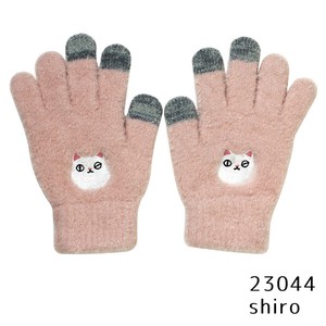 ■猫3兄弟 スマホ手袋 shiro