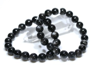 ☆高品質☆【ブレスレット】ブラックスターアクアマリン (3A) (約9.5〜10mm) 【天然石】