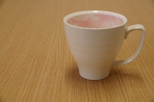 マーブル　マグカップ　ピンク