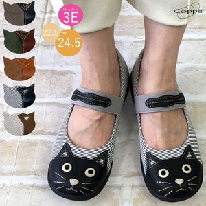 【ローヒール】ゴム ベルトで歩行をサポート ニャン!とかわいい 猫の靴【7730】パンプス スニーカー　ねこ