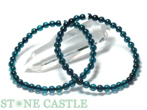 ☆高品質☆【ブレスレット】サファイアブルーアンバー (琥珀) (ポーランド産) (約5〜5.5mm)