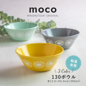 【moco(モコ)】130ボウル［日本製 美濃焼 食器 ］オリジナル