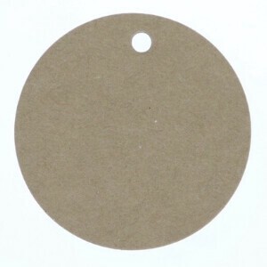 【ギフトラッピング】ヘイコー  ペーパータグ 丸 50mm クラフト無地 50枚