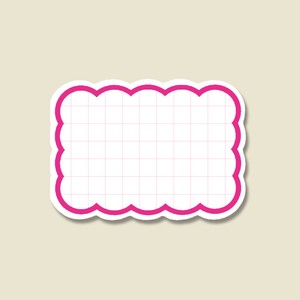 抜型カード　クモ　L　ピンク