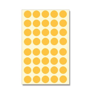 ヘイコー タックラベル (シール) φ14 No.625 蛍光オレンジ 80片