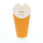 ヘイコー 紙コップ バタフライカップ 16オンスコールドシングル オレンジ 35個