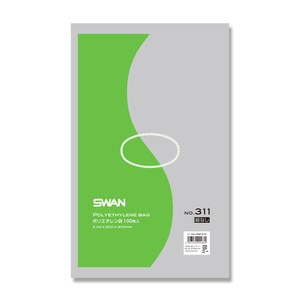 スワン LD規格ポリ袋 ポリエチレン袋 No.311 紐なし 0.03mm 100枚