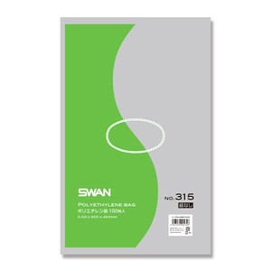 スワン LD規格ポリ袋 ポリエチレン袋 No.315 紐なし 0.03mm 100枚