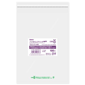 スワン OPP袋 バイオピュアパック T 22.5-31(A4用) 100枚