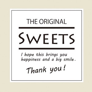 ヘイコー ギフトシール Sweets スクエアホワイト 90片