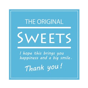 ヘイコー ギフトシール Sweets スクエアブルー 90片