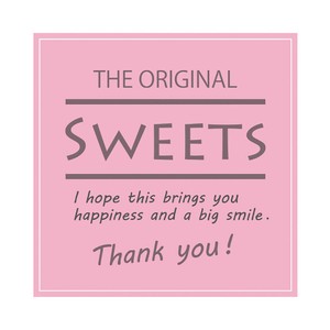 ヘイコー ギフトシール Sweets スクエアピンク 90片