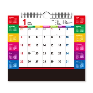 【先行予約】卓上カレンダー カラーインデックス(大)　◆納期10月上旬頃