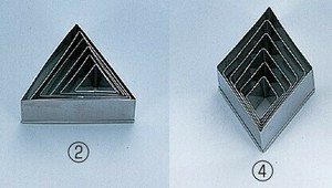 【在庫処分セール】18-0クッキーカッター25mm6ヶ入（缶入）【三角・菱】【クリスマス】