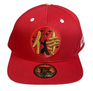 Baseball Cap Red Japanese Pattern