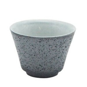 高台椀　黒ゆずたたき  【日本製  萬古焼  陶器】