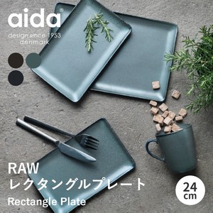 aida アイーダ RAW レクタングルプレート 24cm プレート お皿 食器 大皿 食洗機対応 電子レンジ対応