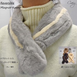 Fur Reversible Faux Fur Scarf 2Way
