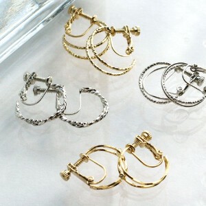 Clip-On Earrings Earrings Nickel-Free Jewelry Rhinestone Simple Made in Japan