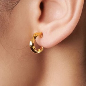 Clip-On Earrings Gold Post Earrings Jewelry Simple Made in Japan